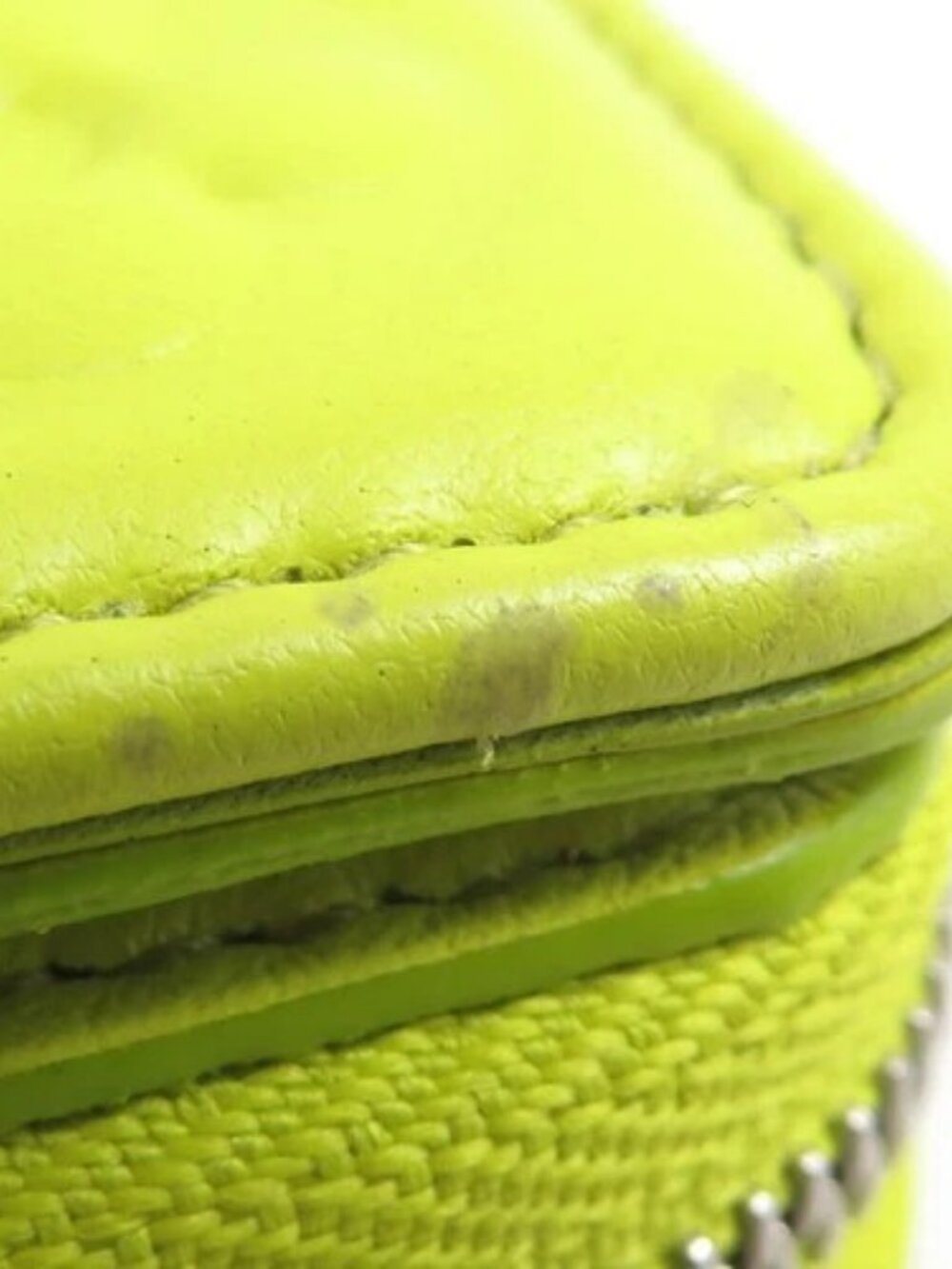 Auth LOUIS VUITTON Bifold Wallet Yellow Green Leather/Silvertone M82331 e61682a - Picture 5 of 9